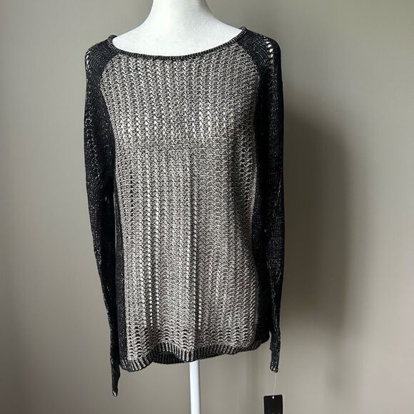 Fever Women’s Black Cotton Pullover Sweater Size Medium New - Picture 1 of 6